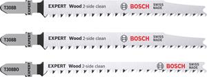 Bosch 2608900559 EXPERT „Wood 2-side clean” Decoupeerzaagblad-set, 3-delig, T308B/BO 3 stuk(s)