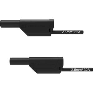 Schützinger VSFK 8700 / 2.5 / 100 / SW Veiligheidsmeetsnoer [4 mm stekker - 4 mm stekker] 100.00 cm Zwart