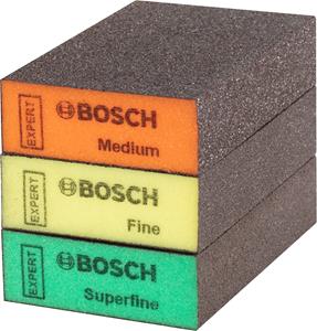 Bosch 2608901175 EXPERT 3-delige schuursponzenset S471, Best for Flats&Edges, 69 x 97 x 26 mm