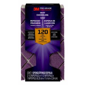 3M ™ blokschuurspons Pro Grade Precision™ met stofkanalen korrel 120 2502TRI120BNL 11,4x6,35x2,5cm, 12st/pak