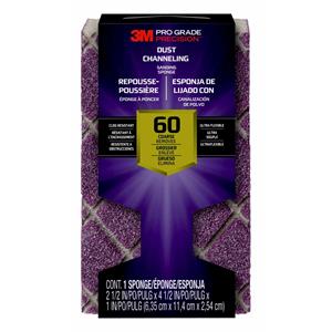 3M ™ blokschuurspons Pro Grade Precision™ met stofkanalen korrel 60 grof 2500TRI60BNL 11,4x6,3x2,5cm 12st/pak