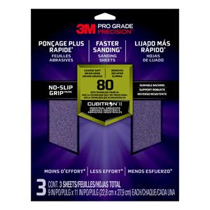 3M ™ schuurvellen Pro-Grade Precision™ korrel 80 26080TRI20BNL 22,8x27,9cm 3st/pak