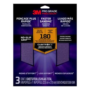 3M ™ schuurvellen Pro-Grade Precision™ korrel 180 fijn 26180TRI3BNL 22,8x27,9cm 3st/pak