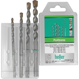 Heller ProXtreme 28263 5 Carbide Beton-spiraalboren set 4-delig 5 mm, 6 mm, 8 mm, 10 mm Driehoekschacht 1 set(s)