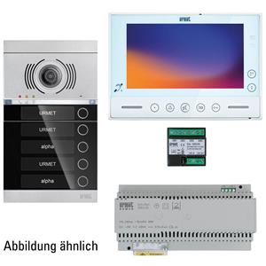 Grothe 80653 Video-Türsprechanlage 2-Draht, WLAN Komplett-Set Schwarz