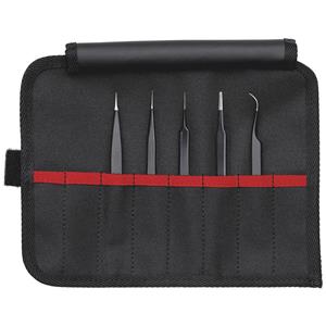 Knipex 92 00 01 ESD Universalpinzette-Set 5teilig Spitz, fein, extra dünn 118 mm, 110 mm, 128 mm, 1