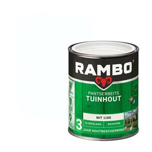 Rambo pantserbeits tuinhout dekkend zijdeglans 1100 wit 0,75L