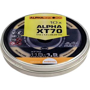 Rhodius XT70 BOX 211082 Doorslijpschijf recht 115 mm 22.23 mm 10 stuk(s)