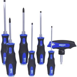 kstools KS Tools ERGOTORQUEmax slagdop-schroevendraaierset, 2-componentengreep, 7 delen