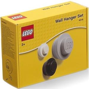 Lego - Iconic Wandhaak Set Van 3 Stuks - Wit/zwart/grijs