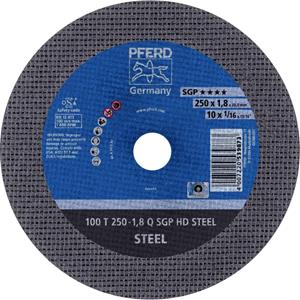 PFERD 100 T 250-1,8 Q SGP HD STEEL/30,0 66322130 Doorslijpschijf recht 250 mm 30 mm 20 stuk(s)