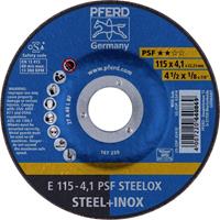 PFERD 62011531 E 115-4,1 PSF STEELOX Schruppscheibe gekröpft 115mm 22.23mm 10St.