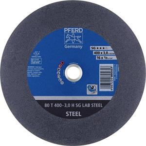 PFERD 80 T 400-3,0 H SG LAB STEEL/32,0 66300150 Doorslijpschijf recht 400 mm 10 stuk(s) Getemperd staal, Gietijzer, Staal, Staal, Gegoten staal, Gegoten staal