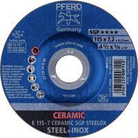 PFERD - Schruppschleifscheibe CERAMIC SGP STEELOX E 115-7,2 x 22,23mm