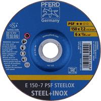 PFERD 62015640 E 150-7 PSF STEELOX Schruppscheibe gekröpft 150mm 22.23mm 10St.