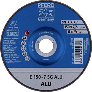 PFERD 62215717 E 150-7 SG ALU Schruppscheibe gekröpft 150mm 22.23mm 10St.