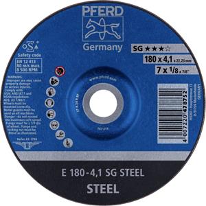 PFERD 62217426 E 180-4,1 SG STEEL Schruppscheibe gekröpft 180mm 22.23mm 10St.