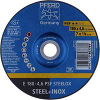 PFERD 62017520 E 180-4,6 PSF STEELOX Schruppscheibe gekröpft 180mm 22.23mm 10St.
