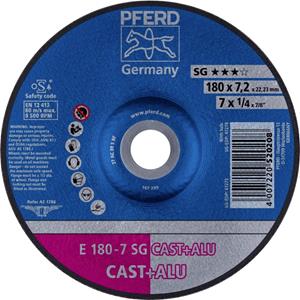 PFERD 62217681 E 180-7 SG CAST+ALU Afbraamschijf gebogen 180 mm 22.23 mm 10 stuk(s)