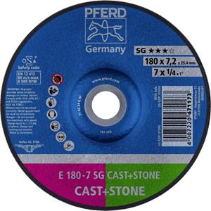 PFERD 62917625 E 180-7 SG CAST+STONE Afbraamschijf gebogen 180 mm 22.23 mm 10 stuk(s)