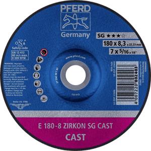 PFERD 62217747 E 180-8 ZIRKON SG CAST Schruppscheibe gekröpft 180mm 22.23mm 10St.