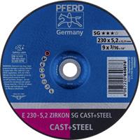 PFERD 62223527 E 230-5,2 ZIRKON SG CAST+STEEL Schruppscheibe gekröpft 230mm 22.23mm 10St.