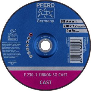 PFERD 62223738 E 230-7 ZIRKON SG CAST Afbraamschijf gebogen 230 mm 22.23 mm 10 stuk(s)