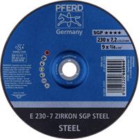 PFERD 62223737 E 230-7 ZIRKON SGP STEEL Schruppscheibe gekröpft 230mm 22.23mm 10St.