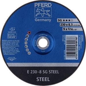 PFERD 62223826 E 230-8 SG STEEL Afbraamschijf gebogen 230 mm 22.23 mm 10 stuk(s)