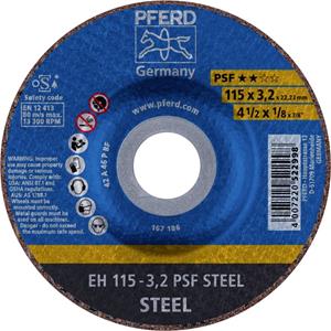 PFERD EH 115-3,2 PSF STEEL 61740126 Doorslijpschijf gebogen 115 mm 22.23 mm 25 stuk(s)