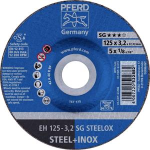 PFERD EH 125-3,2 SG STEELOX 61333432 Doorslijpschijf gebogen 125 mm 22.23 mm 25 stuk(s)