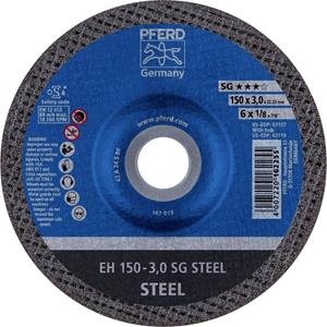 PFERD EH 150-3,0 SG STEEL 61323122 Doorslijpschijf gebogen 150 mm 25 stuk(s) Staal