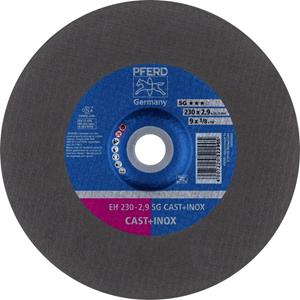 PFERD EH 230-2,9 SG CAST+INOX 61324832 Doorslijpschijf gebogen 230 mm 25 stuk(s) RVS, Gietijzer, Gegoten staal