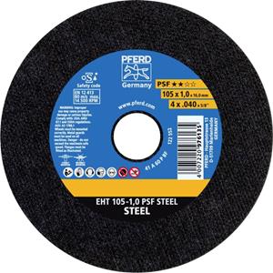 PFERD EHT 105-1,0 PSF STEEL/16,0 69121029 Doorslijpschijf recht 105 mm 16 mm 25 stuk(s)