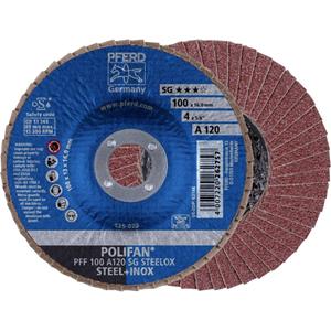 PFERD 67612100 PFF 100 A 120 SG STEELOX/16,0 Lamellenschijf Diameter 100 mm Boordiameter 16 mm RVS, Staal 10 stuk(s)