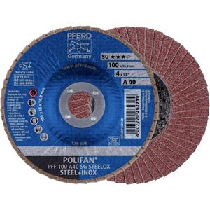 PFERD 67604100 PFF 100 A 40 SG STEELOX/16,0 Lamellenschijf Diameter 100 mm Boordiameter 16 mm RVS, Staal 10 stuk(s)