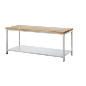 RAU Werkbank, stellingbouw, 1 aflegplateau van plaatstaal, diepte 900 mm, breedte 2000 mm