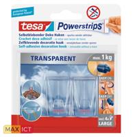 Tesa Powerstrips Transparent Deko-Haken Large, 2 Stk.'-'80352028076