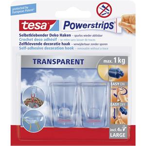 Tesa Powerstrips Transparent Deko-Haken Large, 2 Stk.'-'80352028076