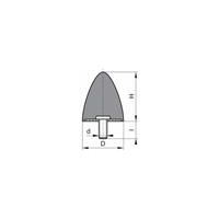 FP Neutrale Produktlinie Gummi Anschlag-Puffer GP DP 95x83 M16x42