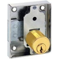 JUNIE Zylinder-Riegelschlos D25 mm rs Zyl.matt.vernickelt - 