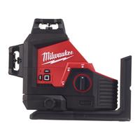 Milwaukee M12 3PL-0C 12V Li-Ion accu laser body in koffer - 3 lijnen - Groen - 38m