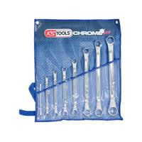 KSTOOLS KS TOOLS CHROMEplus Doppel-Ringschlüssel-Satz, gekröpft, 8-tlg