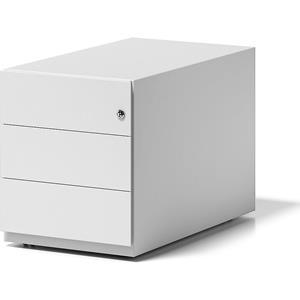 BISLEY Verrijdbaar ladeblok Note™, met 3 universele laden, h x b x d = 495 x 420 x 775 mm, met greeplijst, verkeerswit