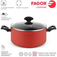 Fagor Maxima Topf + Deckel ø24cm rot Aluminium 3004 