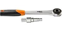 neotools Profi Stufenschlüssel Set mit Durchsteck-Knarre aus CrV Stahl