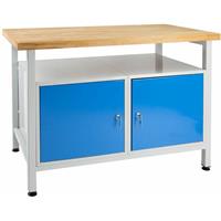 ADB BETRIEBSEINRICHTUNGEN GMBH ADB Werkbank Werktisch Arbeitstisch Packtisch Metall mit 2 Türen 1200x600x840 mm