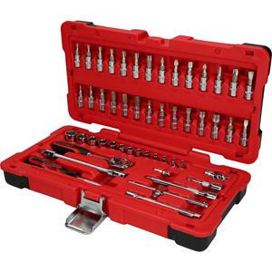 kstools KS Tools 1/4'' CHROMEplus dopsleutelset, 50 delen, Flank Traction