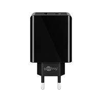 Goobay USB-Lader  44960, 2-fach, 2+3 A, 28 W, schwarz