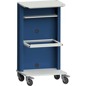 ANKE Laptop-/apparatenwagens, met hangmappenlade, grijs/blauw